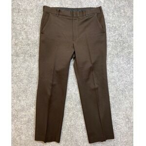 JCPenney Vintage 1970s Comfort Slack Men's Brown Dress Pants Size 40x30